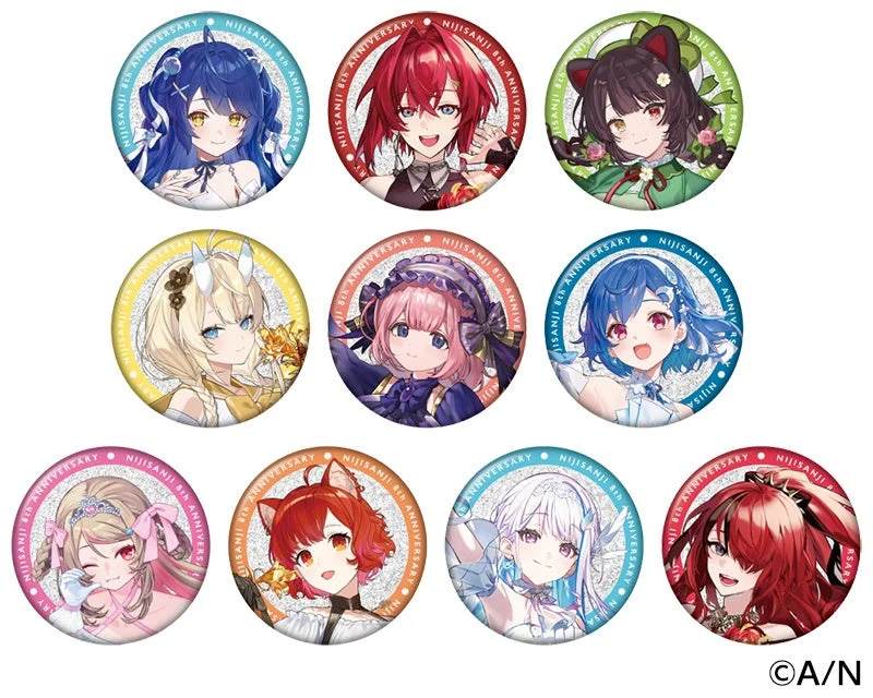 【にじさんじ 8th Anniversary】ランダムグリッター缶バッジ Cグループ