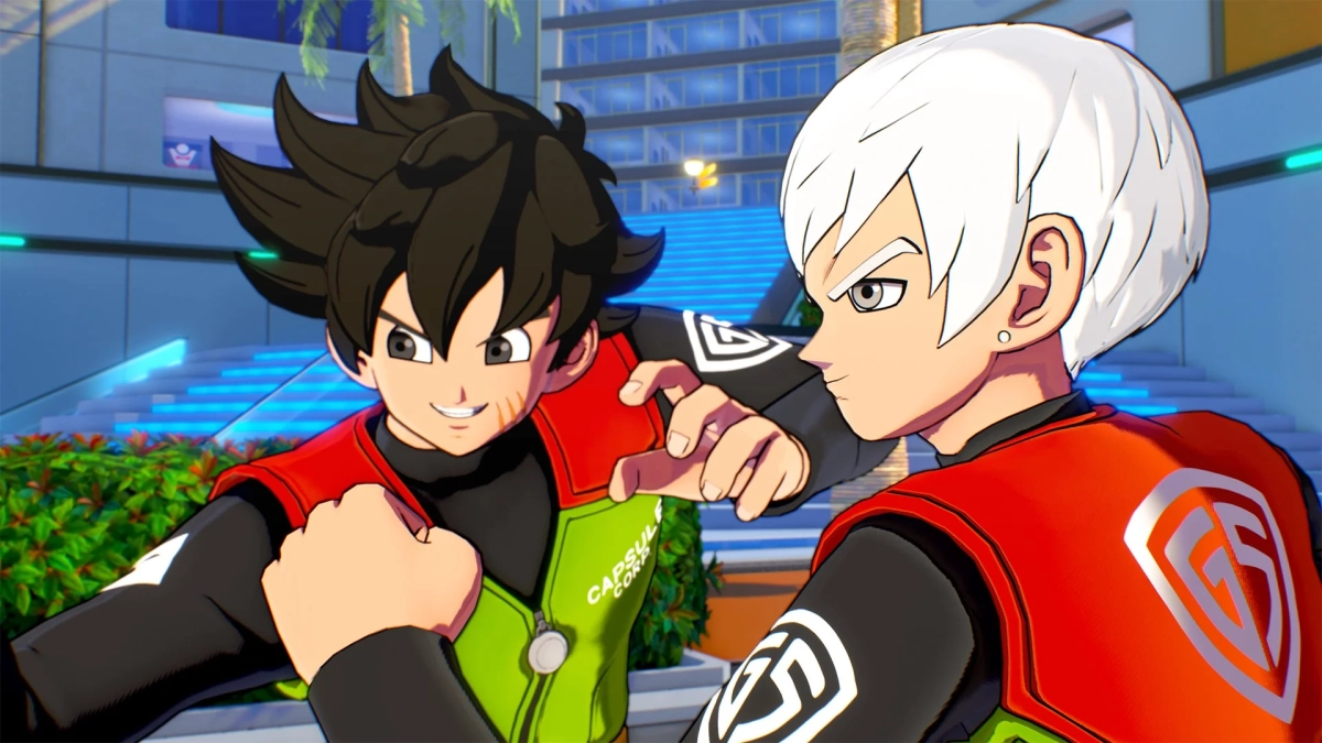 アニメ風の男性キャラクター2人