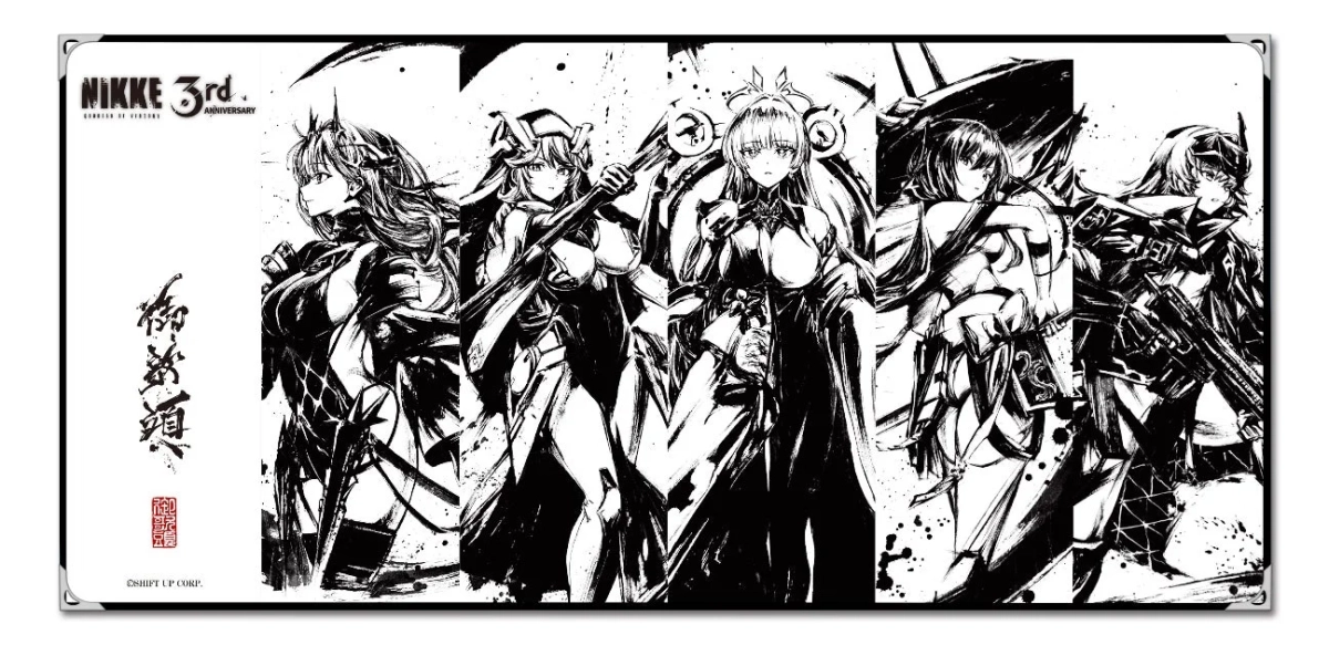 墨絵決戦六曲屏風