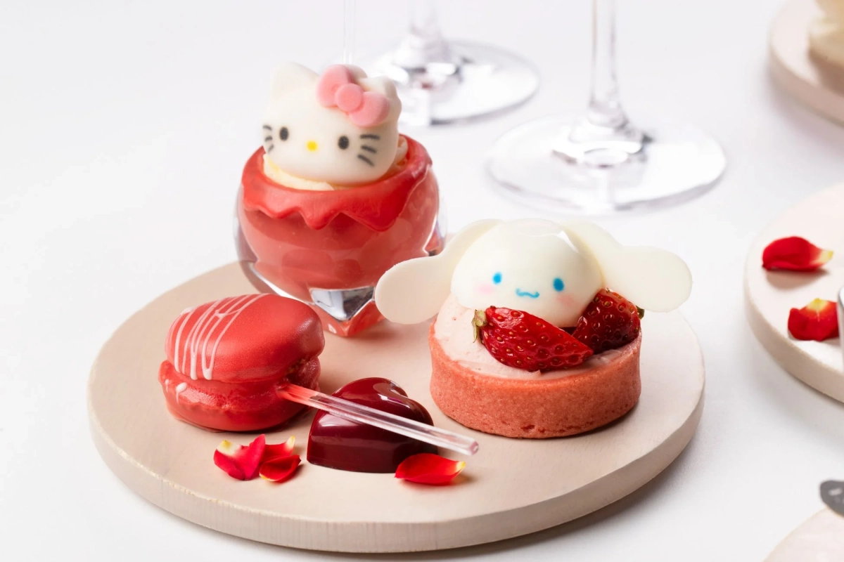 ハローキティとシナモロールのデザート