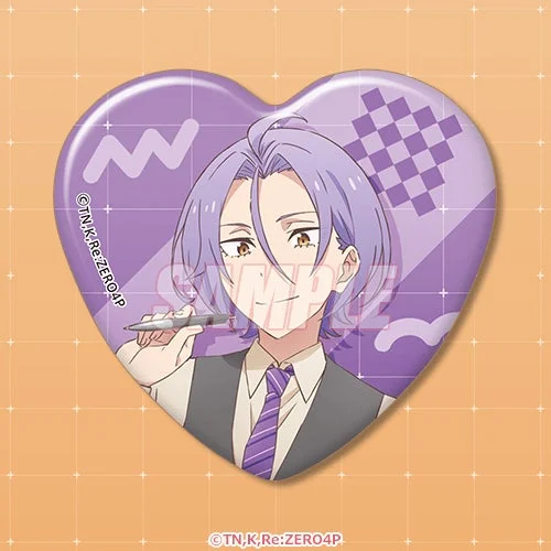 D賞：ハート型缶バッジ