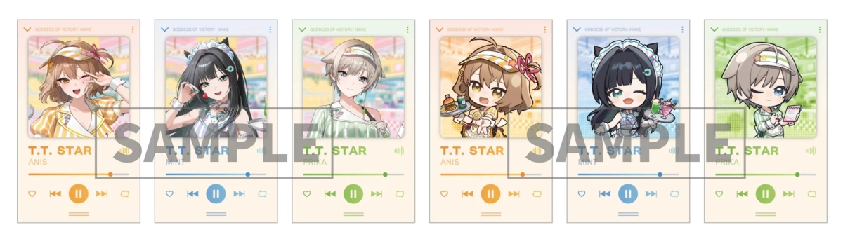 カフェメニュー注文特典（音楽プレイヤー風）