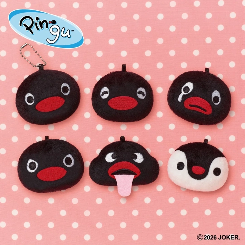 ピングー フェイスぬいぐるみマスコット withピンガ