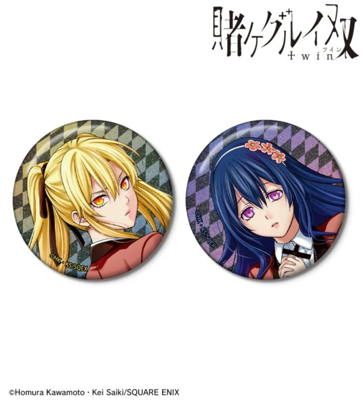 早乙女芽亜里&花手毬つづら ホログラム缶バッジ2個セット