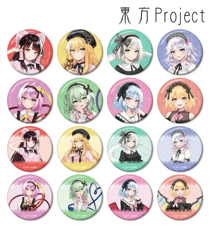 松本能人イラスト ガーリーファッションver. トレーディンググリッター缶バッジ