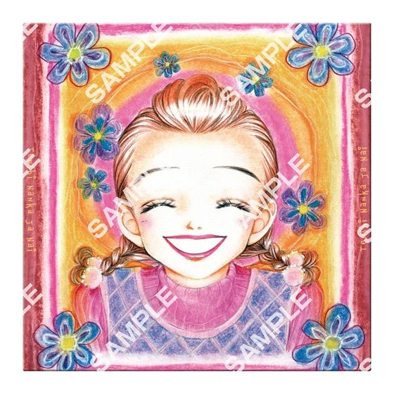 満面の笑みを浮かべた少女のイラスト