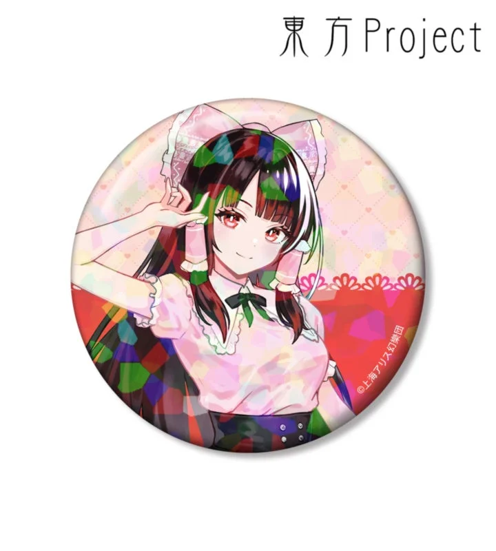 松本能人イラスト ガーリーファッションver. 75mmホログラム缶バッジ