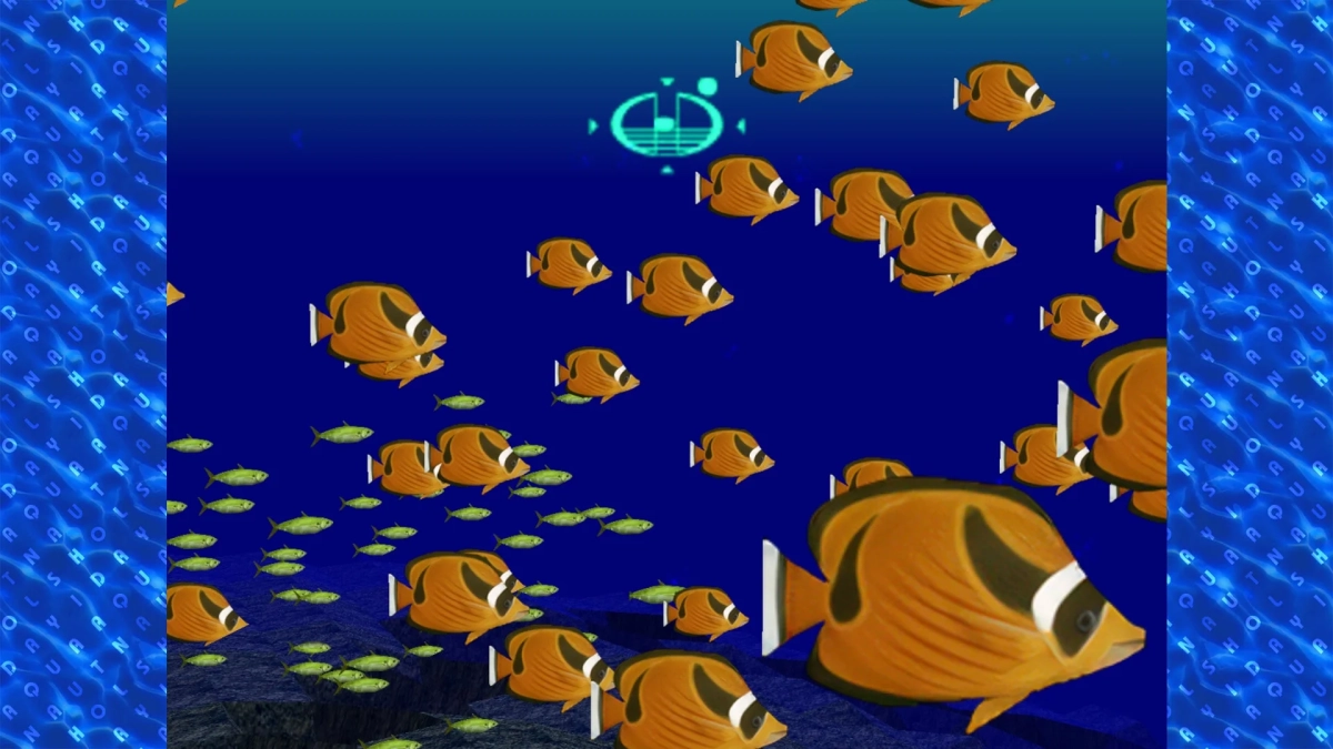 ゲーム画面：魚の群れ