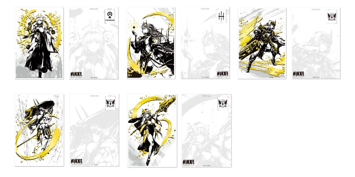 墨絵金箔ポストカード 全5種