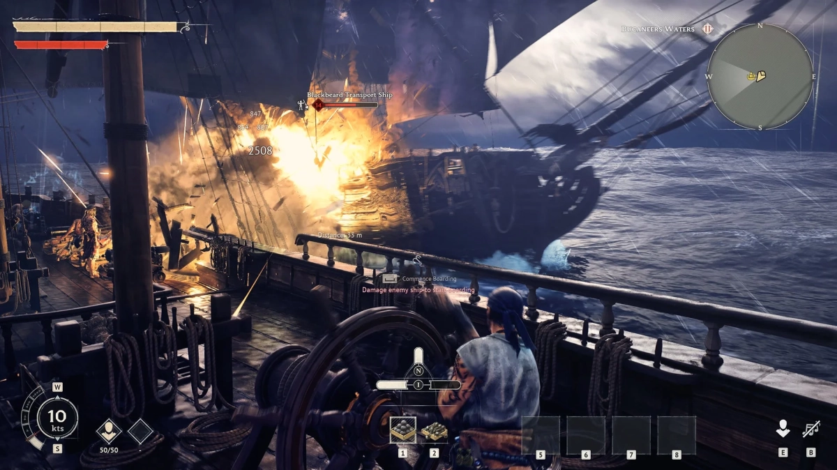 海戦のゲーム画面