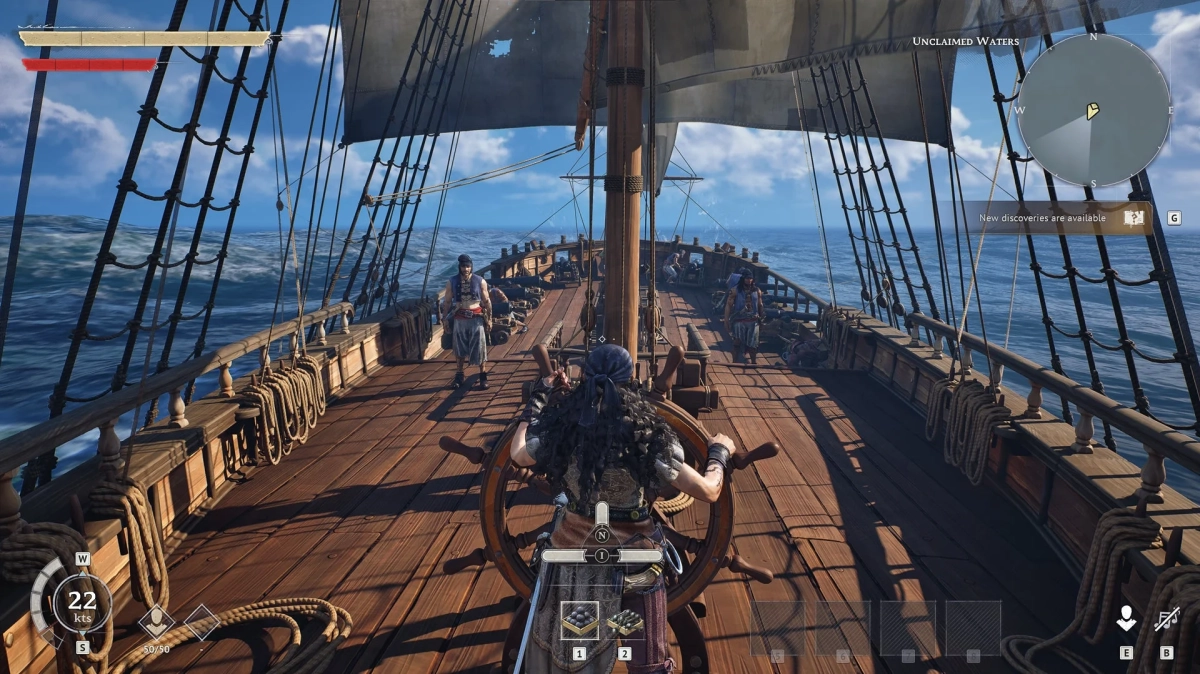 航海中のゲーム画面