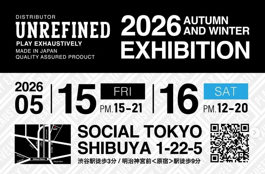 UNREFINEDの2026年秋冬展示会告知