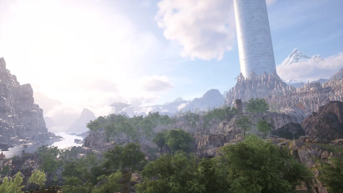ゲーム内の幻想的な風景
